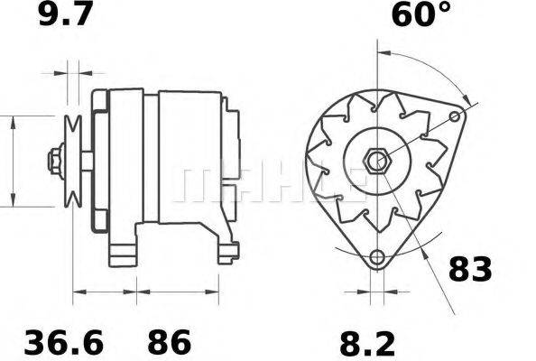 MAHLE ORIGINAL MG427 Генератор