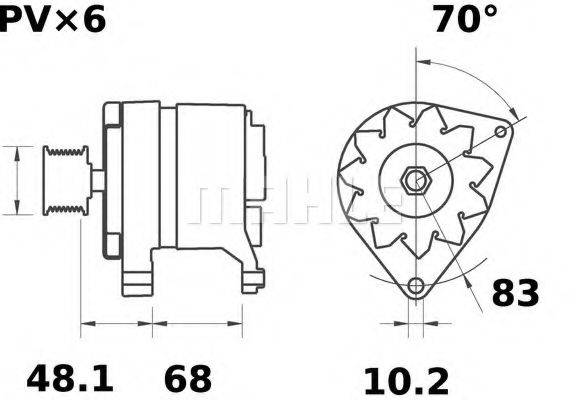 MAHLE ORIGINAL MG411 Генератор