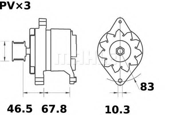 MAHLE ORIGINAL MG406 Генератор