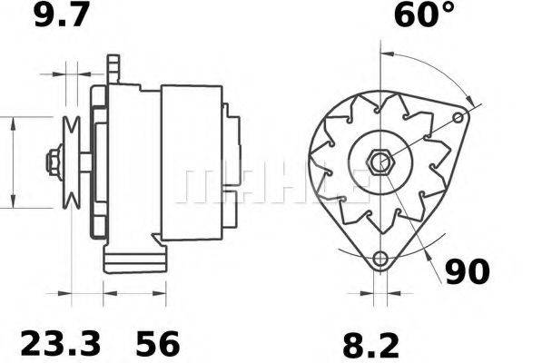 MAHLE ORIGINAL MG389 Генератор