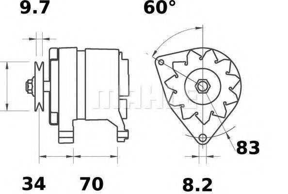 MAHLE ORIGINAL MG372 Генератор