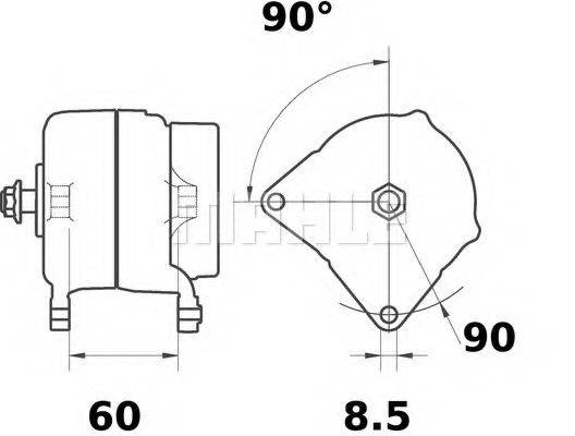 MAHLE ORIGINAL MG364 Генератор