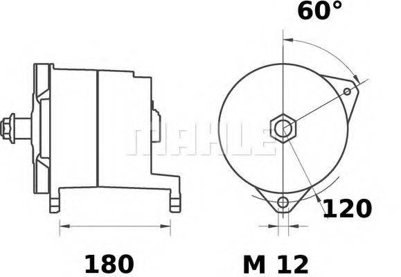 MAHLE ORIGINAL MG302 Генератор