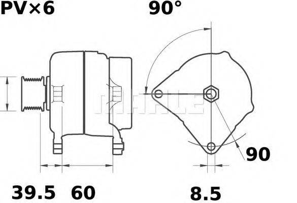 MAHLE ORIGINAL MG255 Генератор