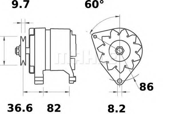 MAHLE ORIGINAL MG259 Генератор