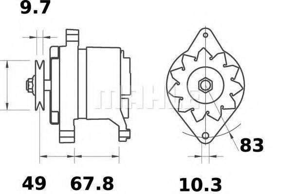 MAHLE ORIGINAL MG190 Генератор