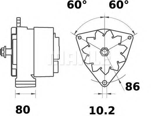 MAHLE ORIGINAL MG125 Генератор