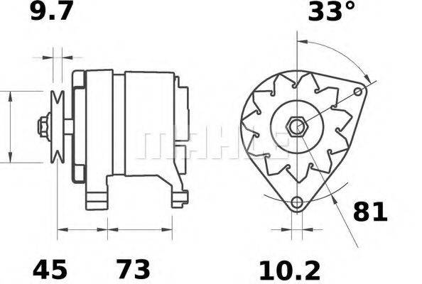 MAHLE ORIGINAL MG98 Генератор