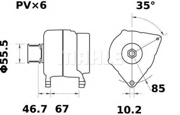 MAHLE ORIGINAL MG89 Генератор