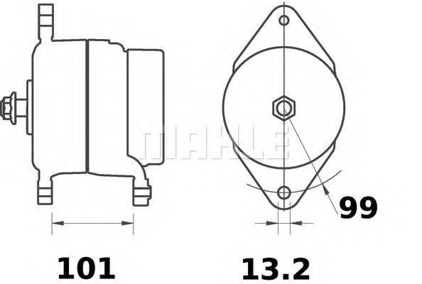 MAHLE ORIGINAL MG63 Генератор