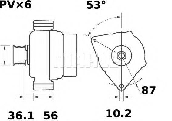 MAHLE ORIGINAL MG47 Генератор