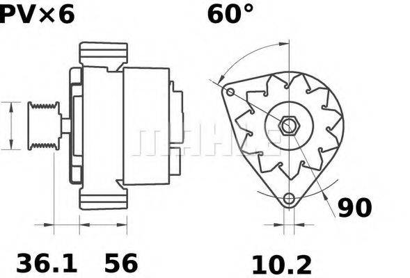 MAHLE ORIGINAL MG22 Генератор