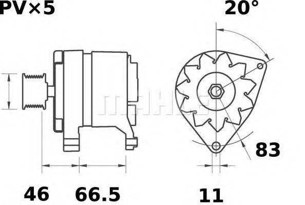 MAHLE ORIGINAL MG12 Генератор