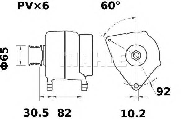 MAHLE ORIGINAL MG10 Генератор