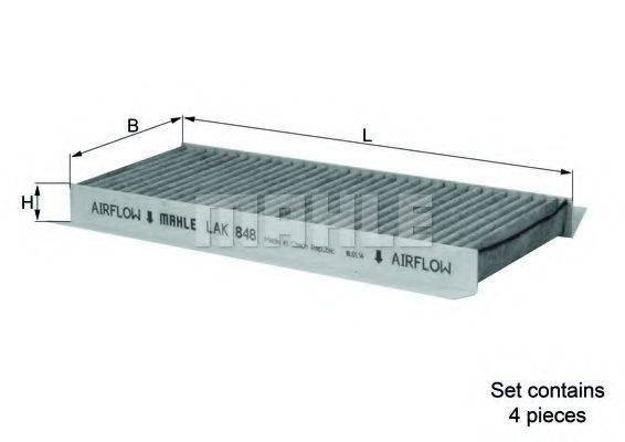 MAHLE ORIGINAL LAK848S Фільтр, повітря у внутрішньому просторі