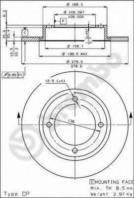 BRECO BS7080 гальмівний диск