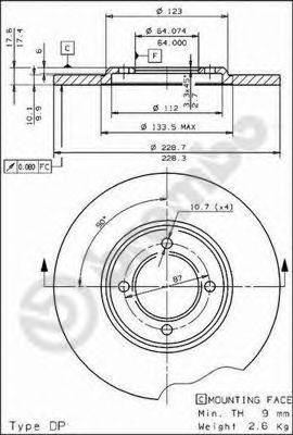 BRECO BS7093 гальмівний диск