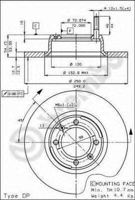 BRECO BS7228 гальмівний диск