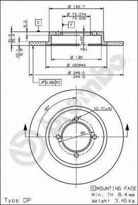 BRECO BS7235 гальмівний диск