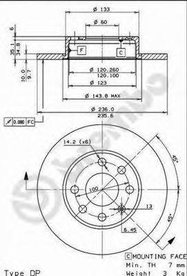 BRECO BS7253 гальмівний диск