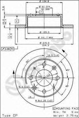 BRECO BS7258 гальмівний диск