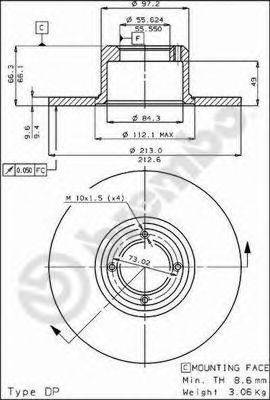 BRECO BS7263 гальмівний диск