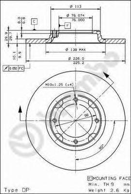 BRECO BS7266 гальмівний диск