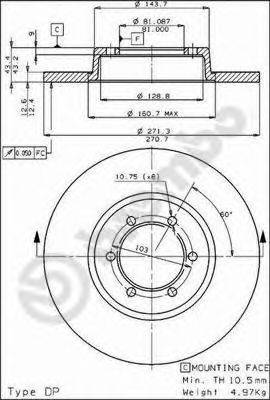 BRECO BS7287 гальмівний диск