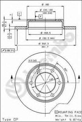 BRECO BS7289 гальмівний диск