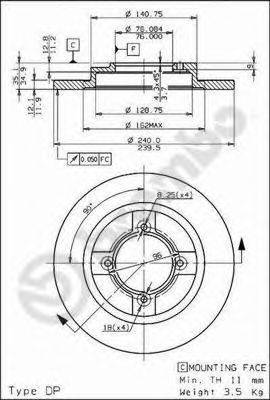 BRECO BS7321 гальмівний диск