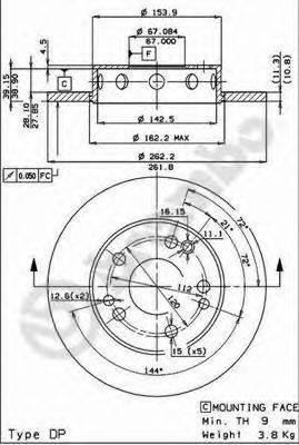 BRECO BS7339 гальмівний диск