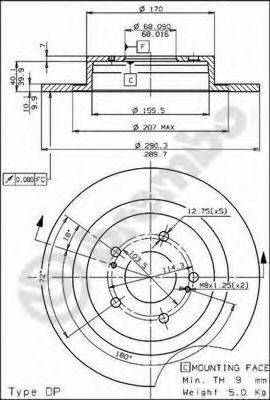 BRECO BS7403 гальмівний диск