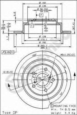 BRECO BS7519 гальмівний диск