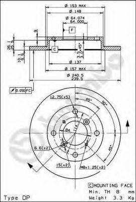 BRECO BS7615 гальмівний диск