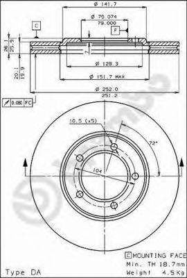 BRECO BS7872 гальмівний диск