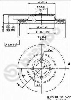 BRECO BS7900 гальмівний диск