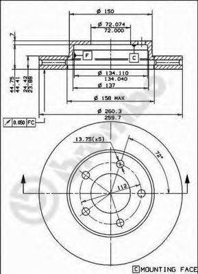 BRECO BS7908 гальмівний диск