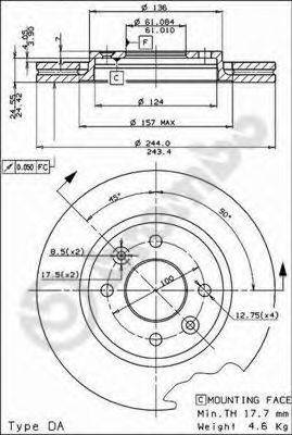 BRECO BS7924 гальмівний диск