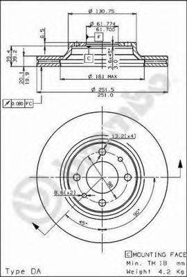 BRECO BS8011 гальмівний диск