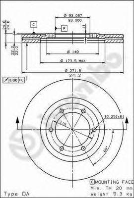 BRECO BS8041 гальмівний диск