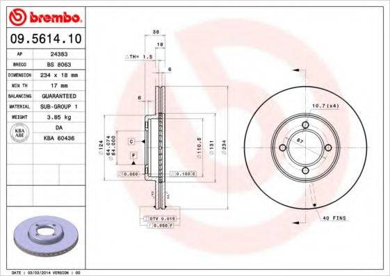 BRECO BS8063 гальмівний диск