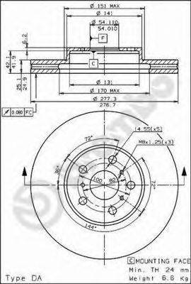 BRECO BS8065 гальмівний диск