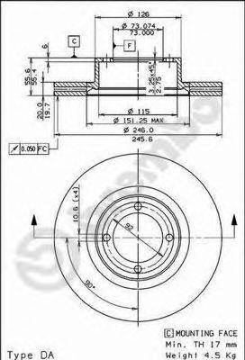 BRECO BS8072 гальмівний диск