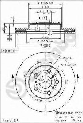 BRECO BS8088 гальмівний диск