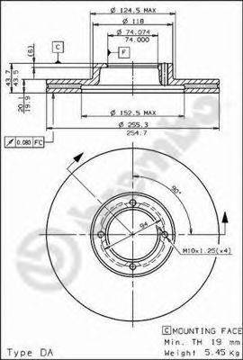 BRECO BS8089 гальмівний диск