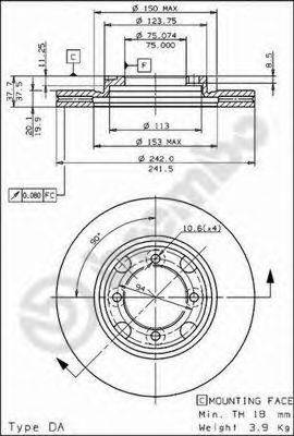 BRECO BS8092 гальмівний диск