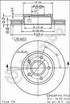 BRECO BS8138 гальмівний диск