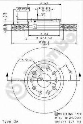 BRECO BS8205 гальмівний диск