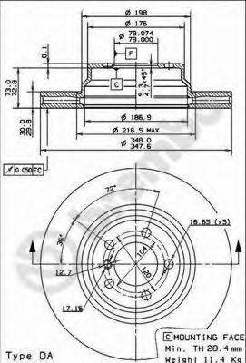 BRECO BS8491 гальмівний диск