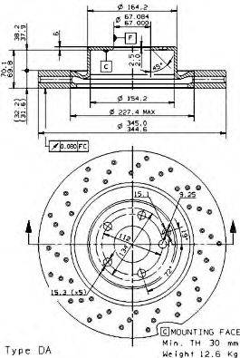 BRECO BS8543 гальмівний диск